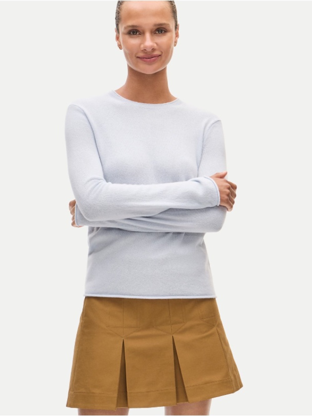 J crew rain shower Rolled cashmere long-sleeve sweater
